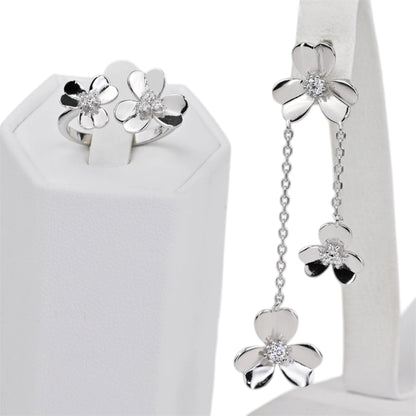 Silver Set Flowers