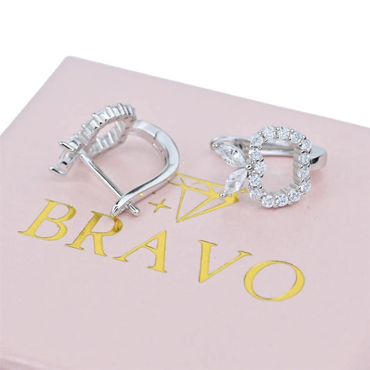 Silver Earrings Apple