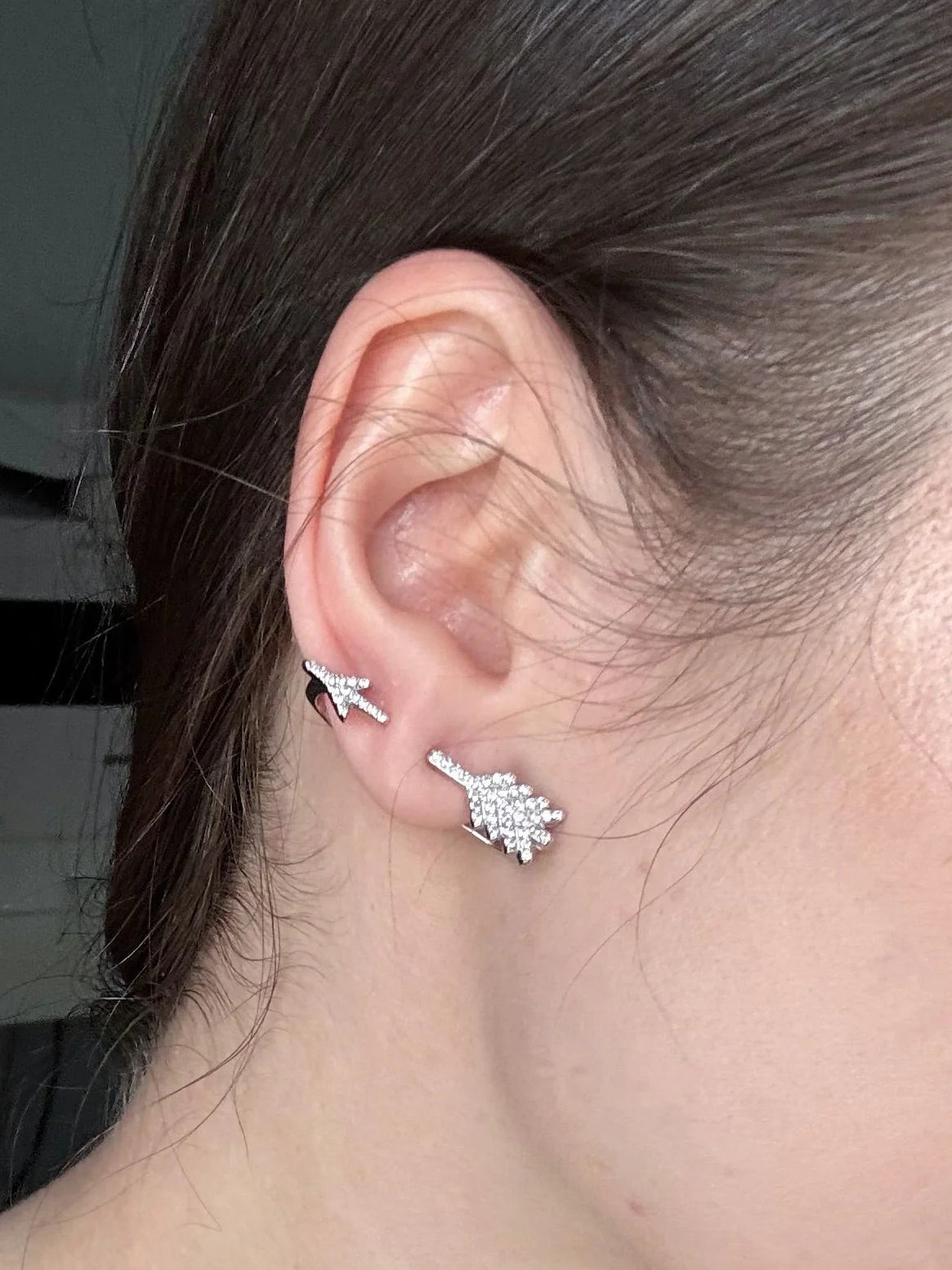 Silver Earrings Cuff