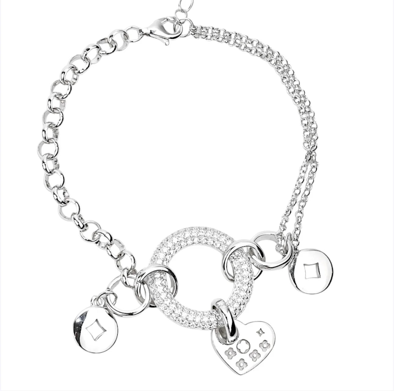 Silver Bracelet with Pendants