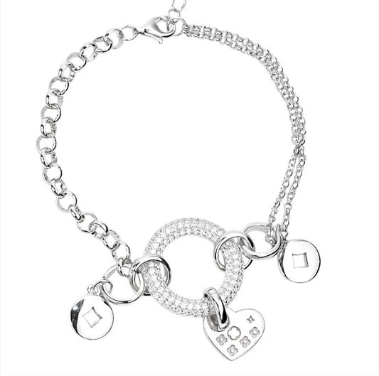 Silver Bracelet with Pendants