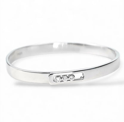 Silver Bracelet with Zirconia stones