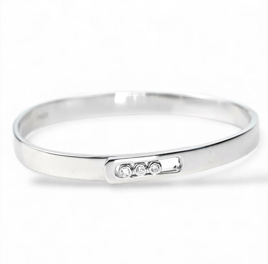Silver Bracelet with Zirconia stones