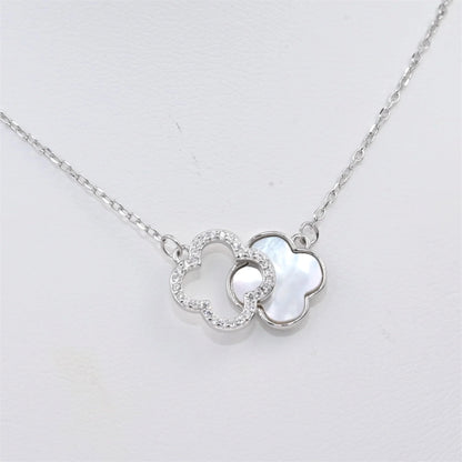 Silver Necklace with Mother of Pearl Pendant