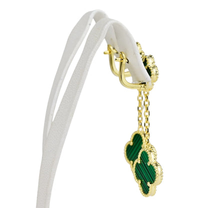 Silver 925 Gold Plated Clover Earrings