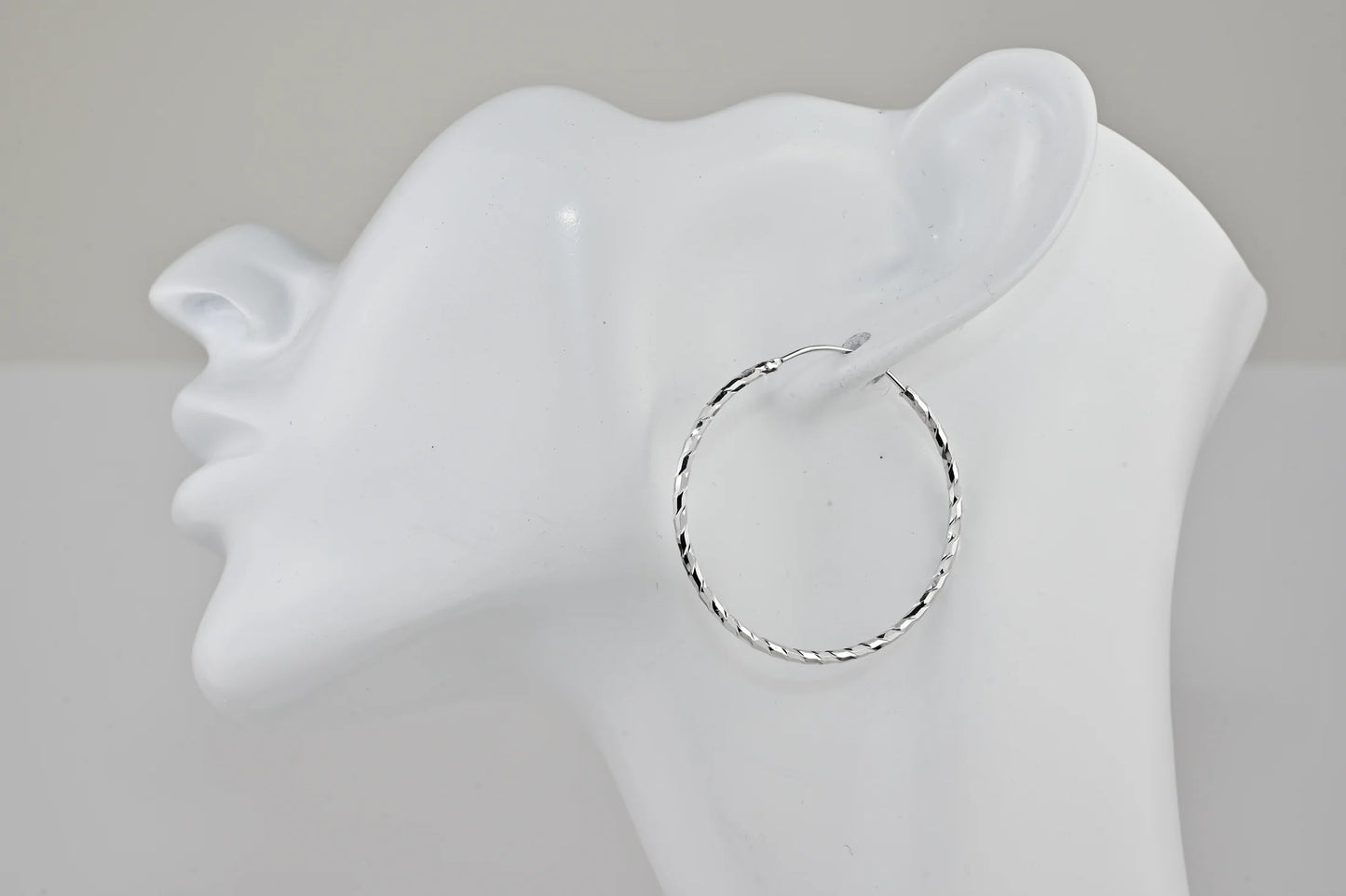 Hoops Silver Earrings (Different Sizes available)