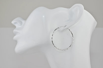 Hoops Silver Earrings (Different Sizes available)