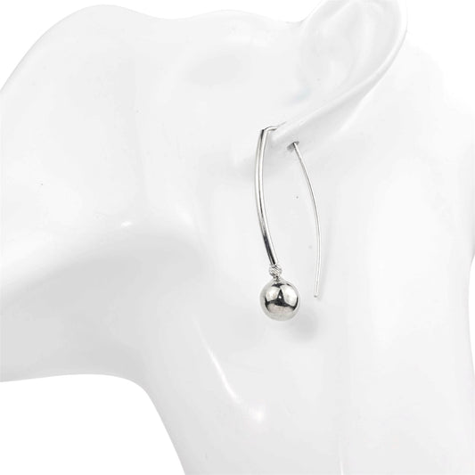 Silver Earrings Ball
