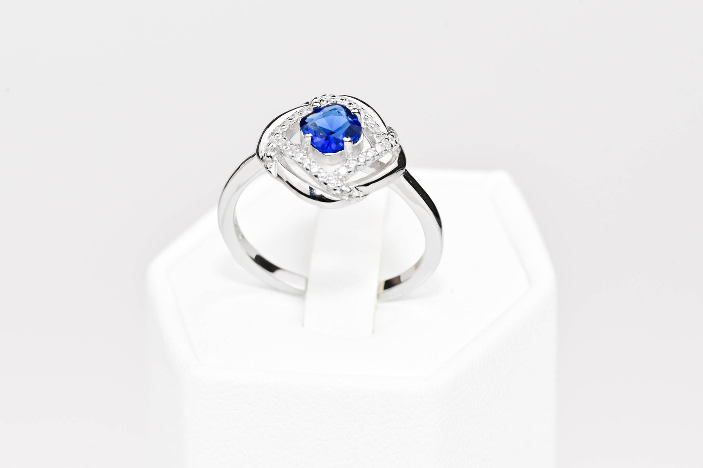 Silver Set Blue Stones