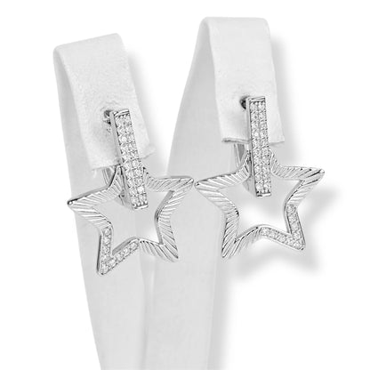 Silver Earrings Stars
