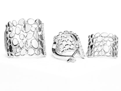 Silver Set Earrings & Ring