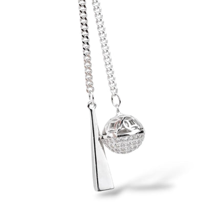 Silver Necklace Tie