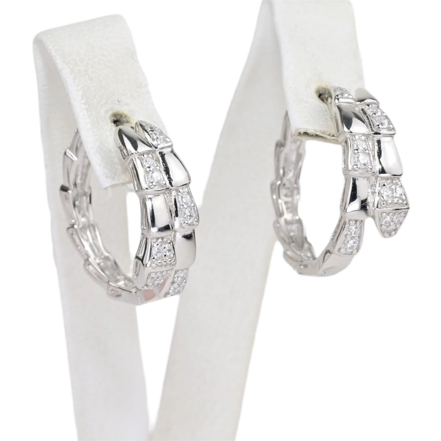 Silver hoops Earrings Snakes