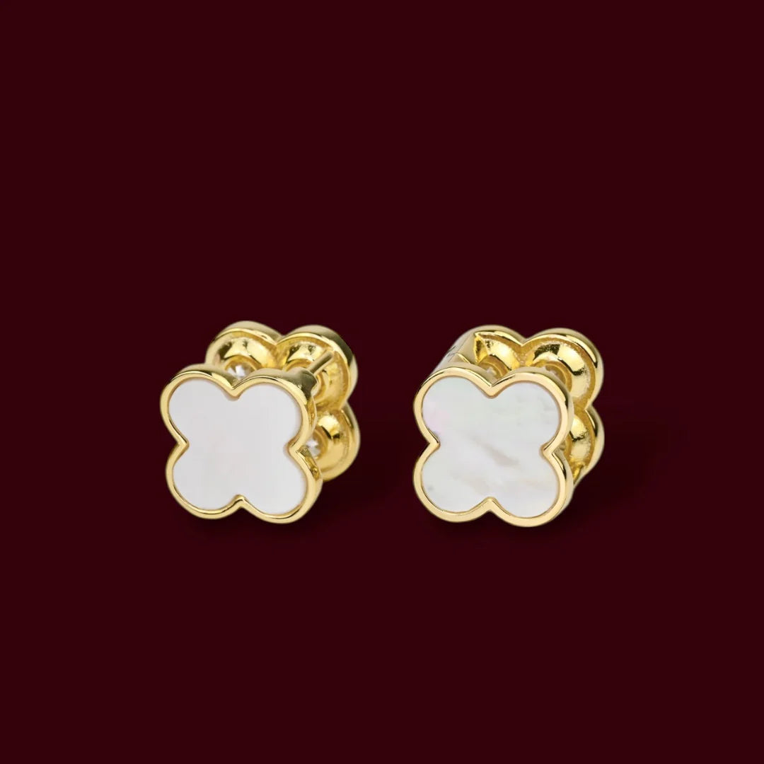 Two-Sided Earrings Silver 925 Gold Plated