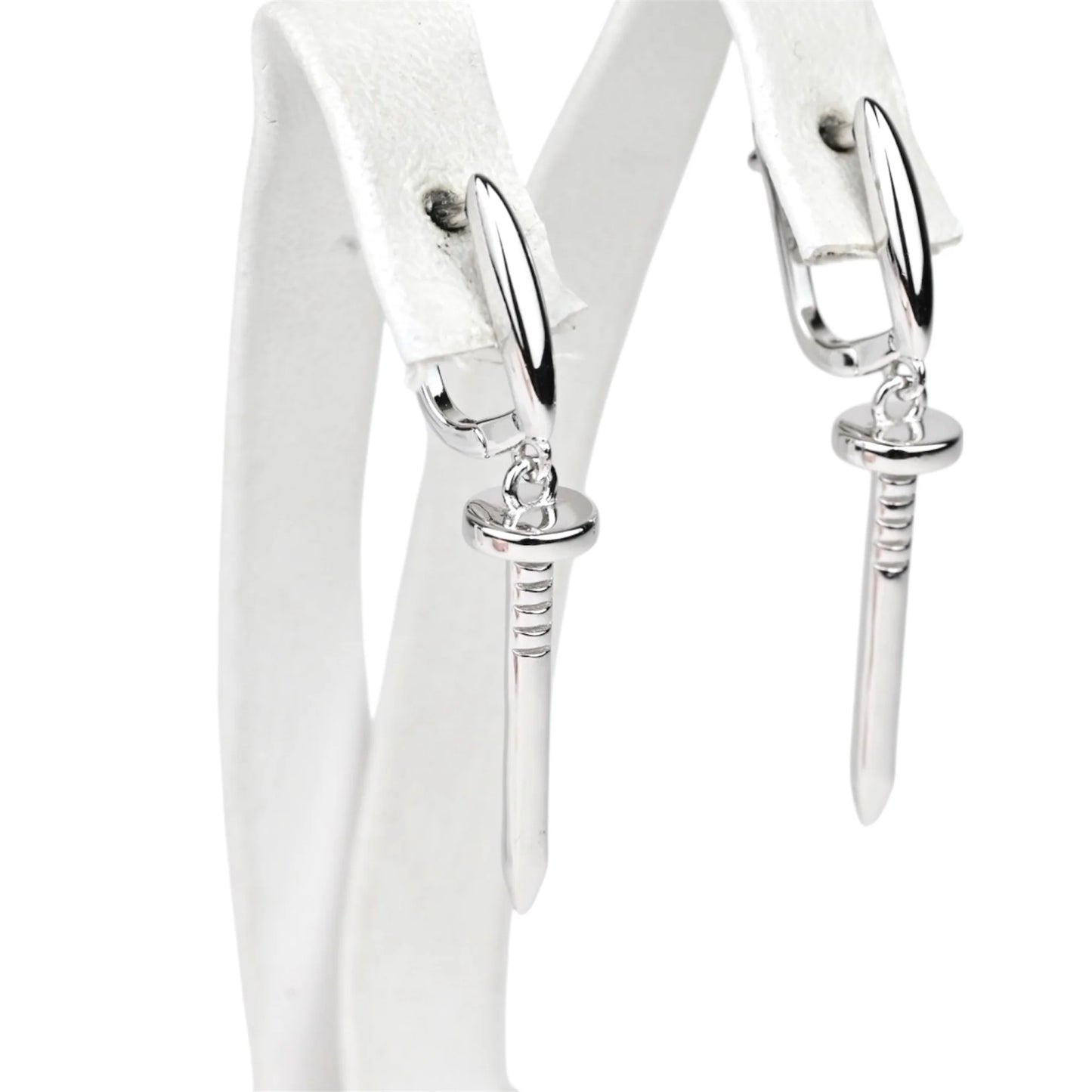 Silver 925 Nails Earrings