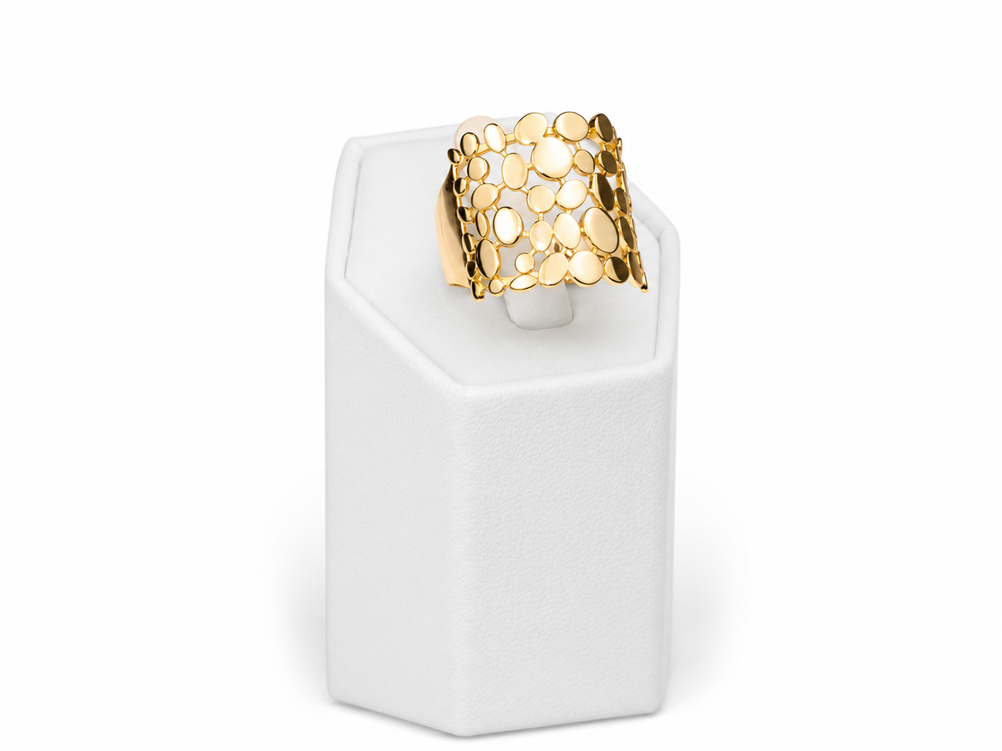 Silver Yellow Gold Plated Set (Earrings &Ring)