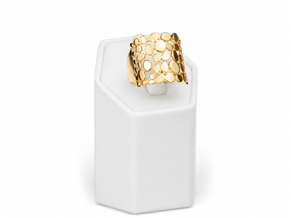 Silver Yellow Gold Plated Set (Earrings &Ring)