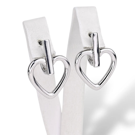 Hearts Silver Earrings