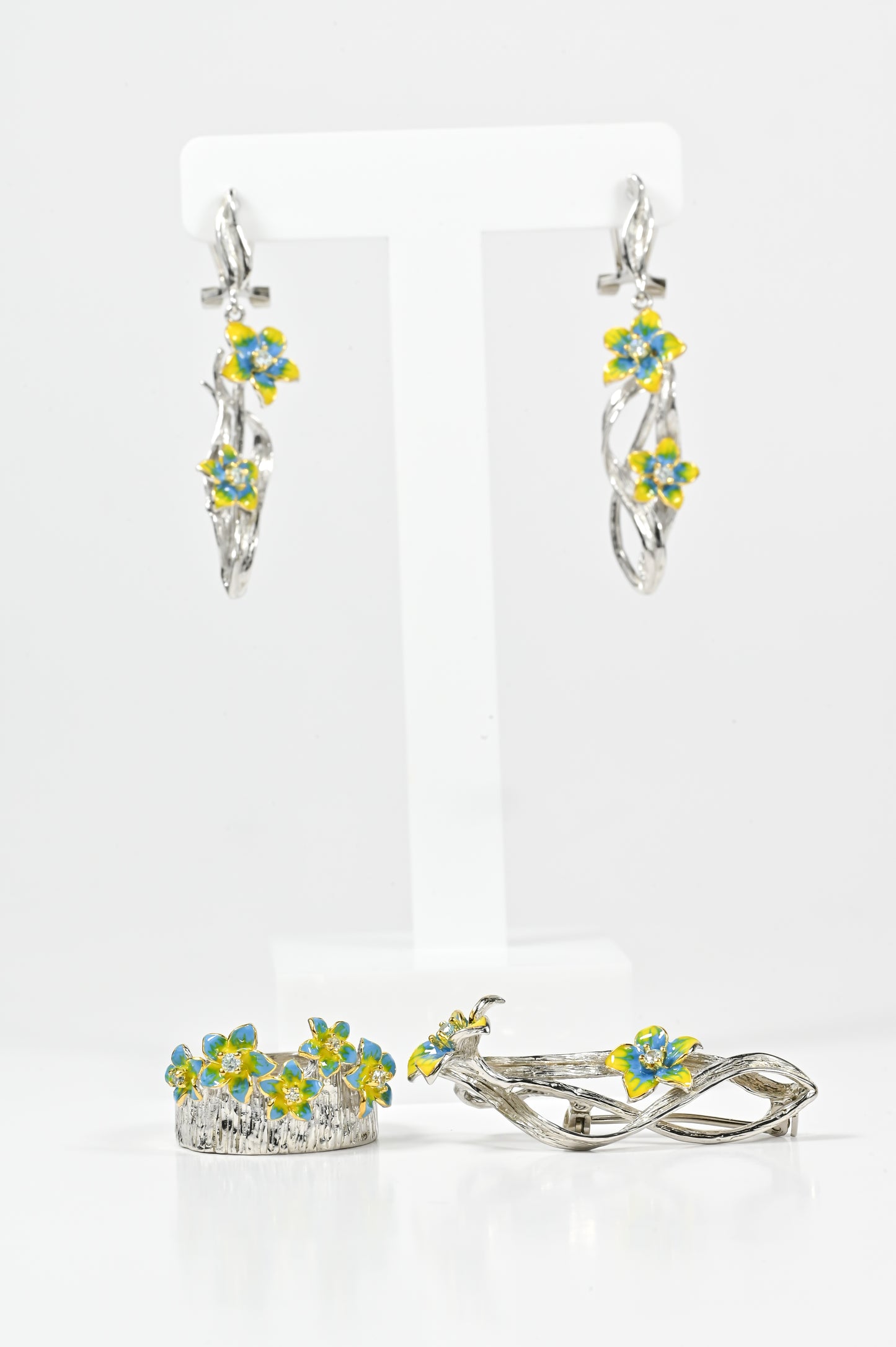 Yellow and Blue Floral Set