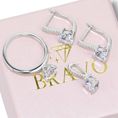 Silver Set with Zirconia stones