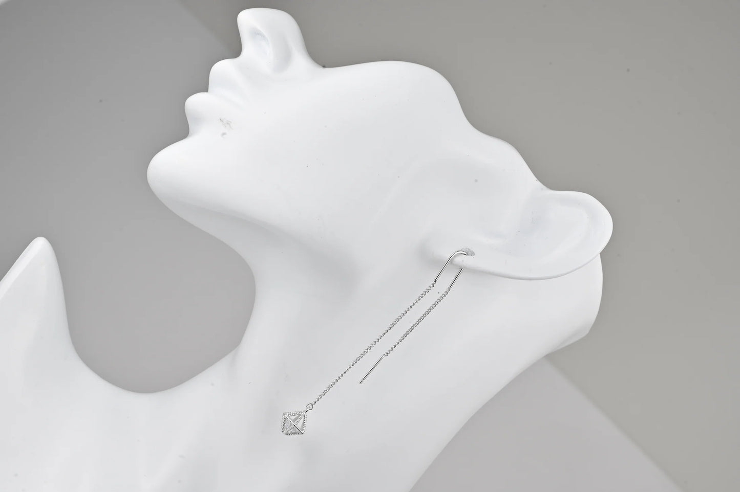 Shine Threads Silver Earrings