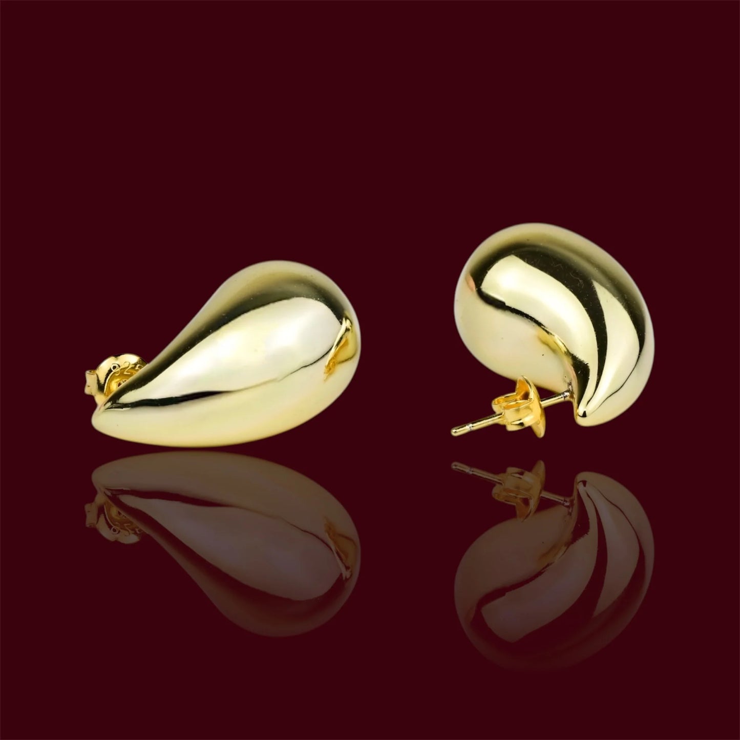 Silver 925 Gold Plated Drop Earrings