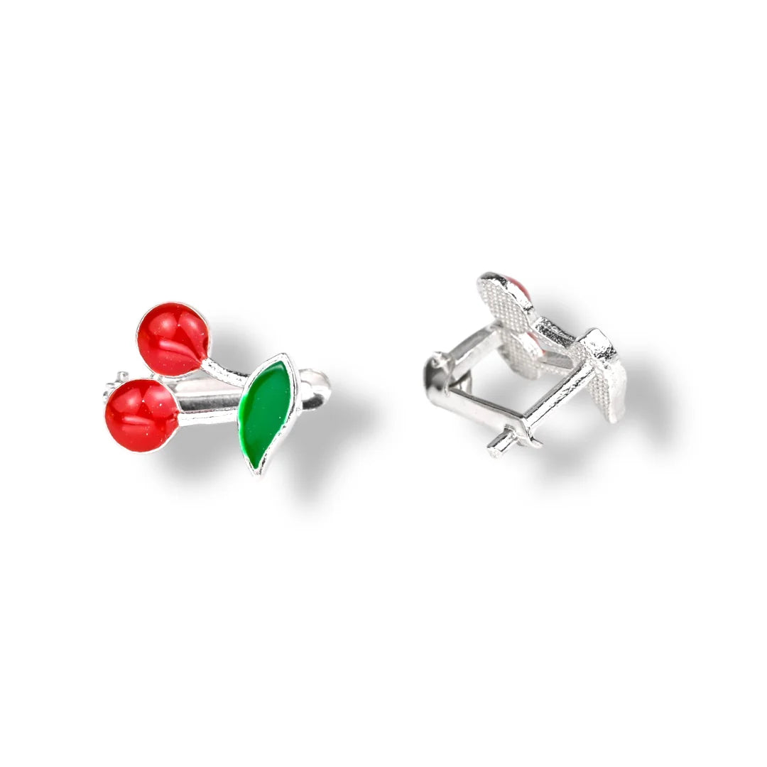 Kids Silver Earrings Cherry