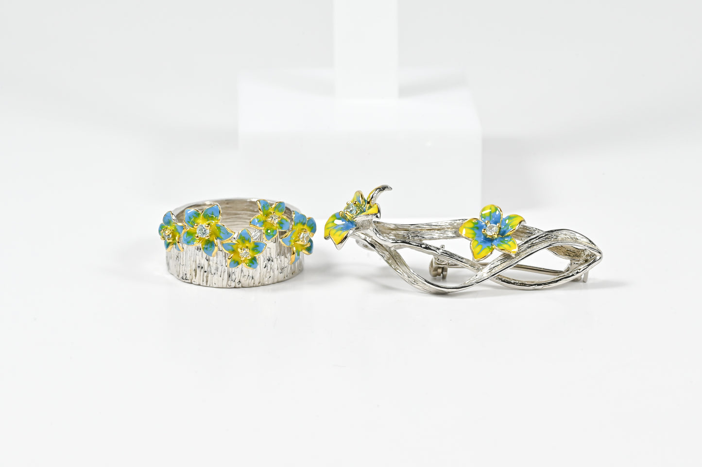 Yellow and Blue Floral Set