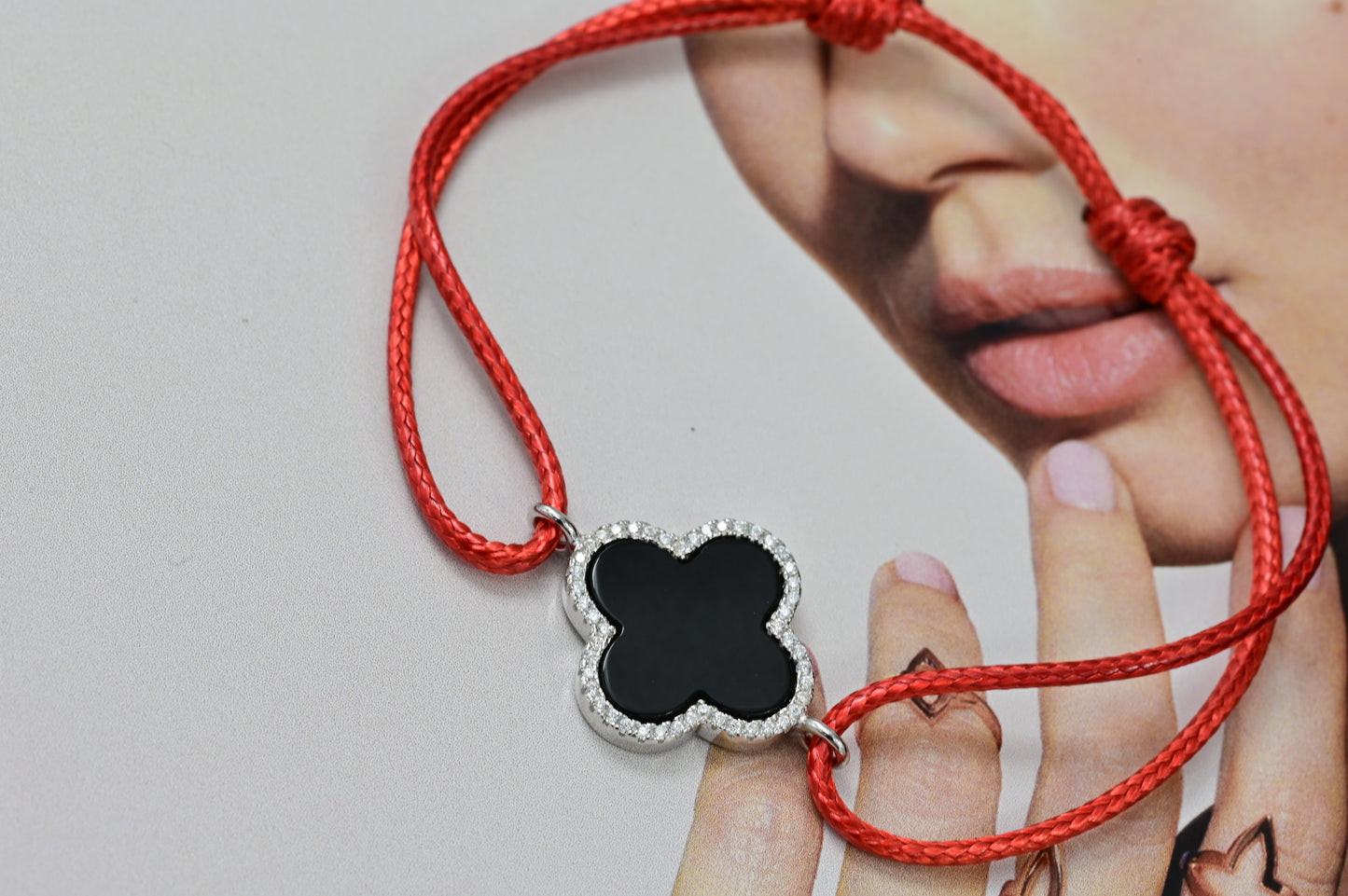 Bracelet  Red Thread clover