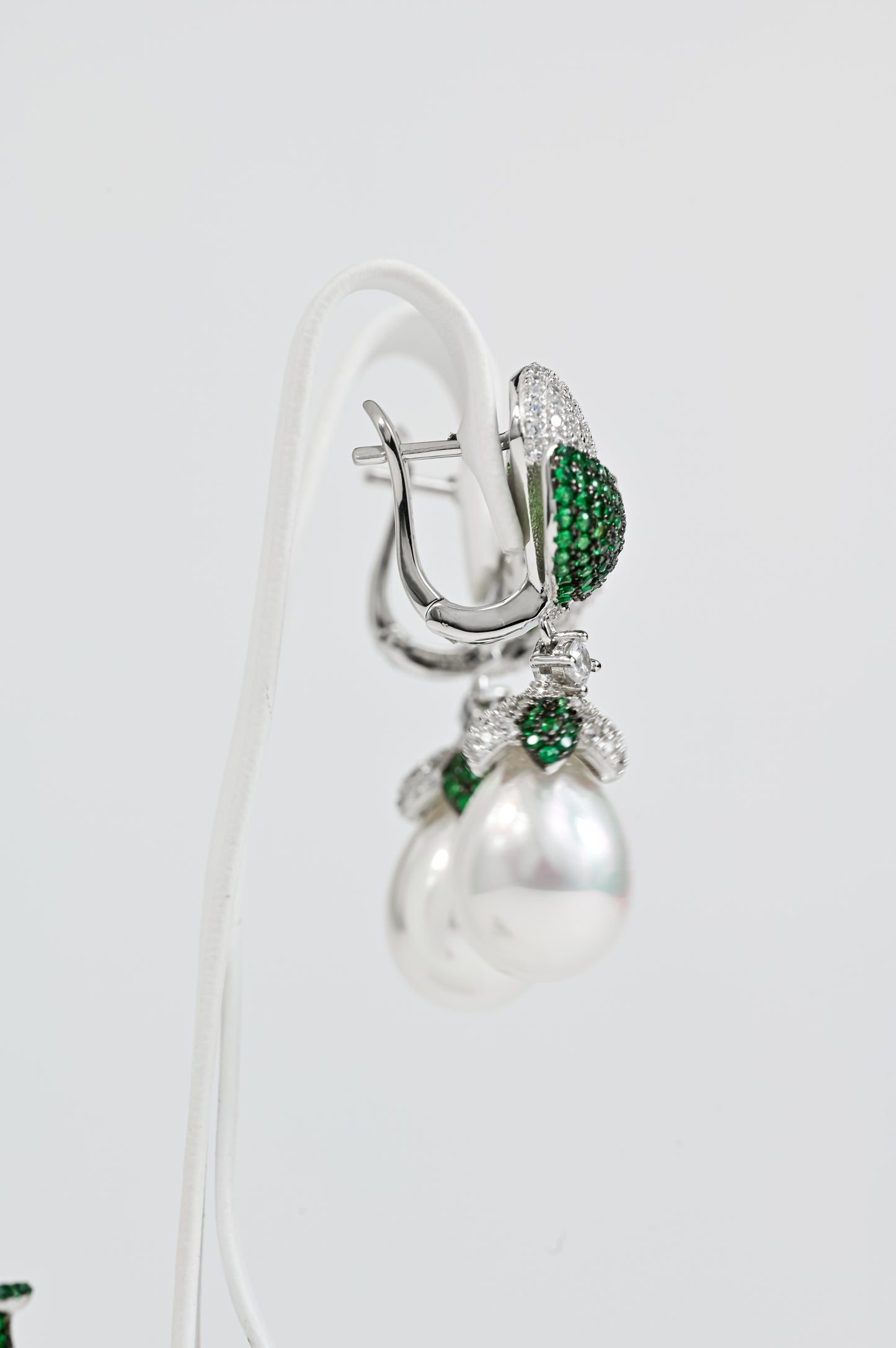 Green stones Set Pearl (Earrings&Ring)