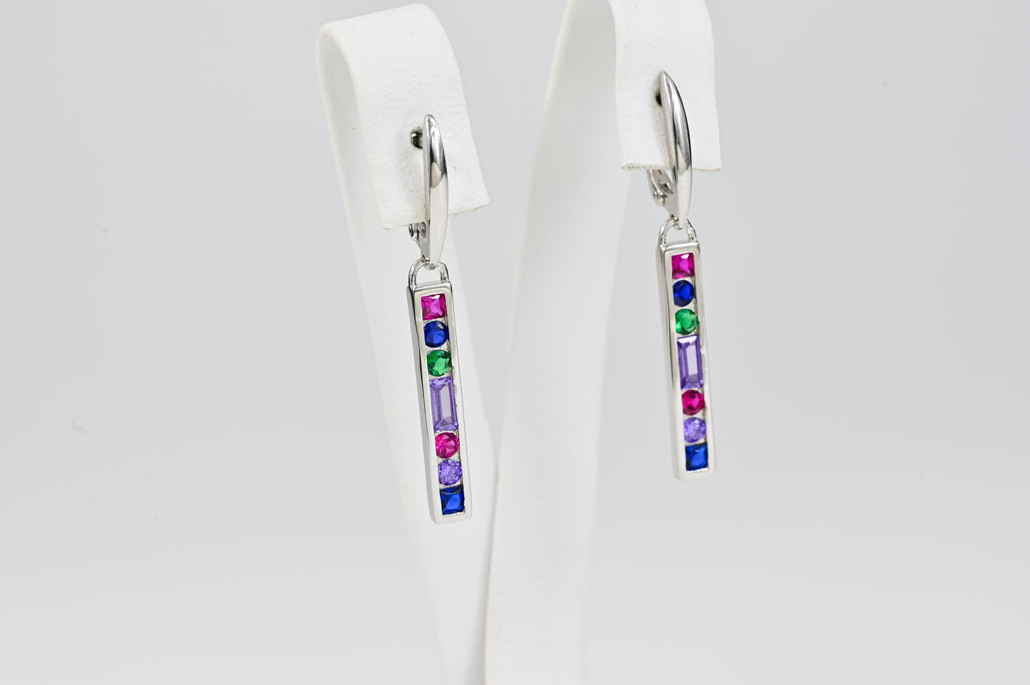 Dangle Earrings Multicolored stones