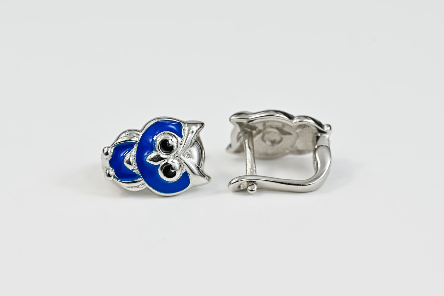 Kids Earrings Blue Owl