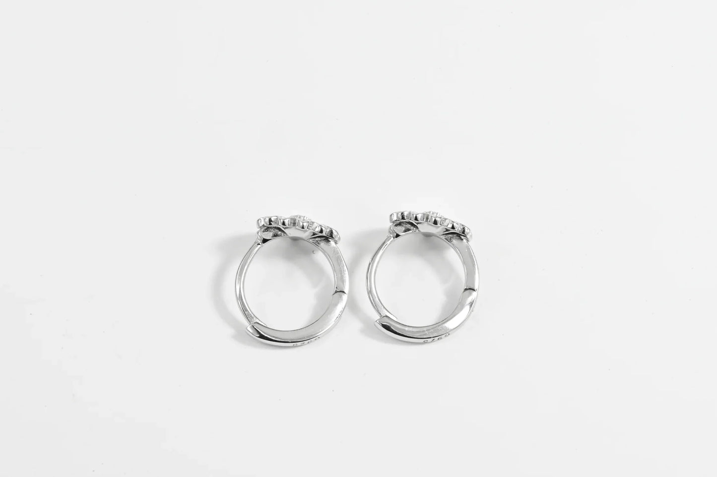 Silver Kids Earrings Flowers