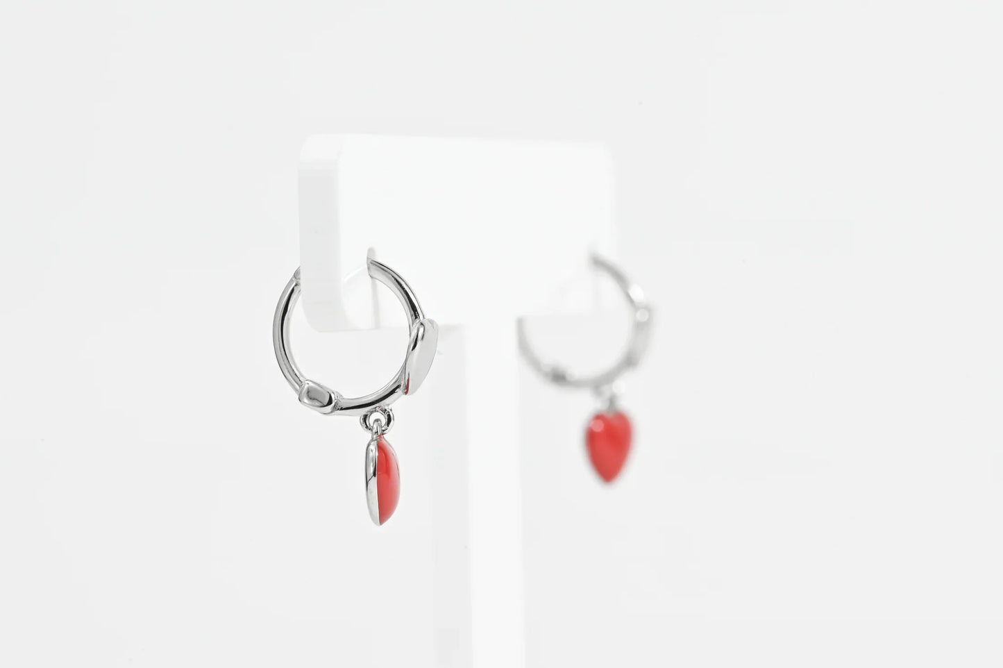 Silver Kids Earrings Love