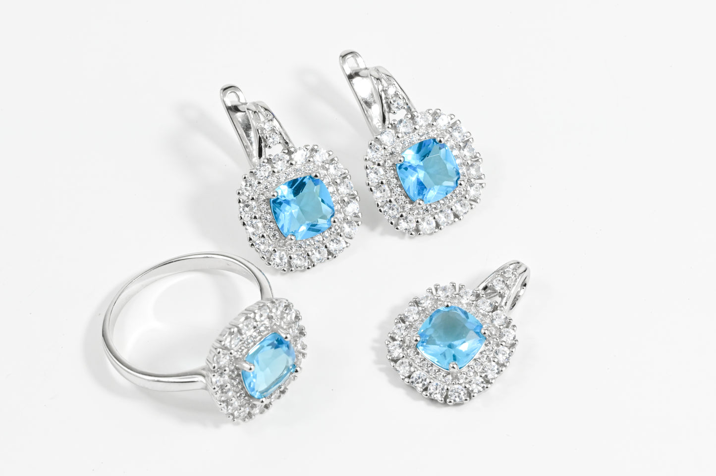 Set Blue Zirconia stone