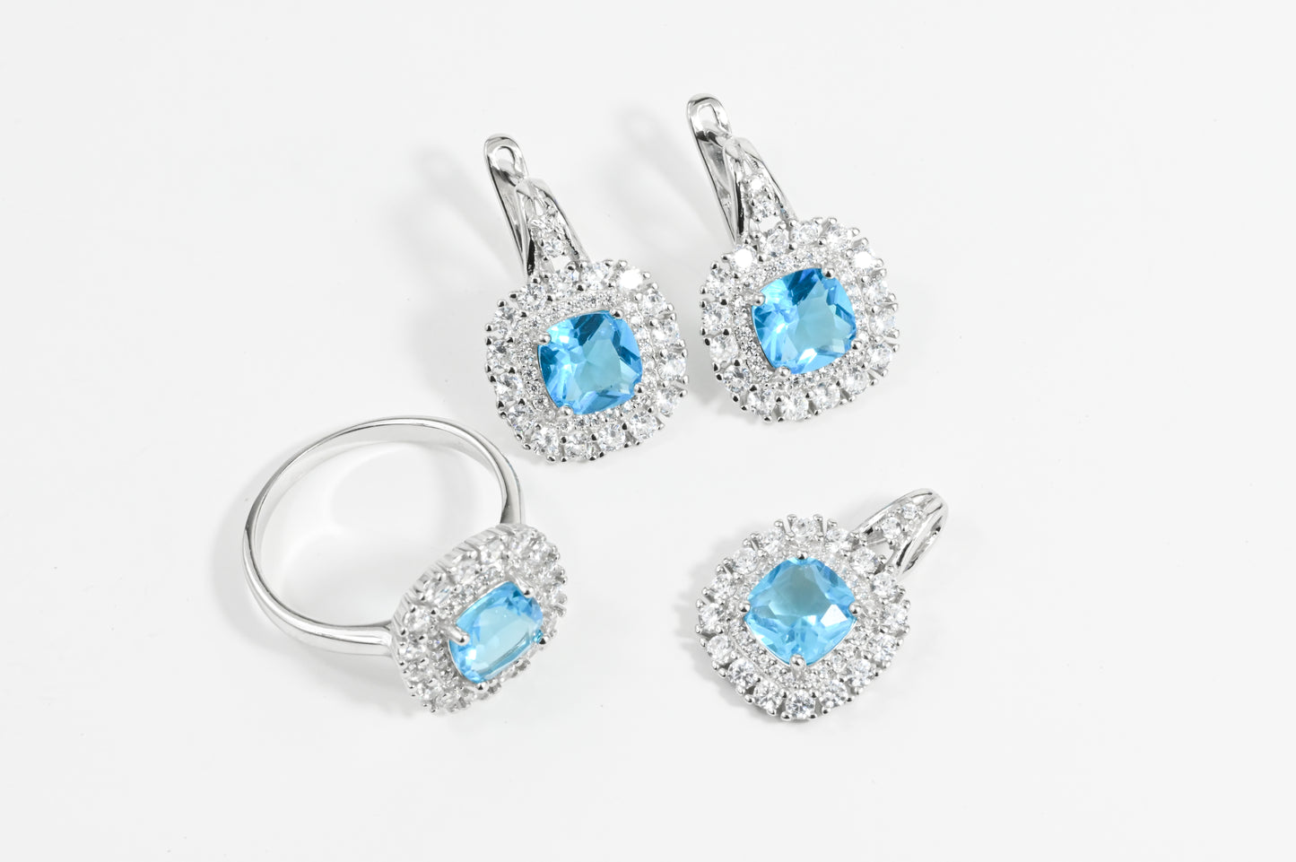 Set Blue Zirconia stone