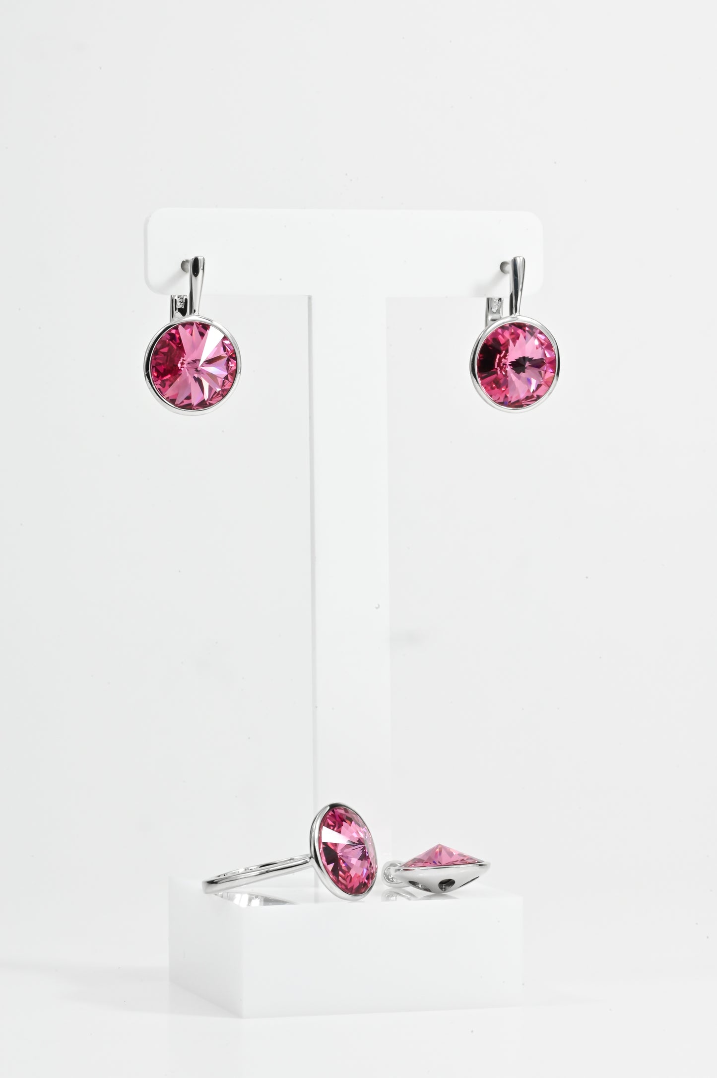 Pink Set (Earrings,Ring,Pendant)