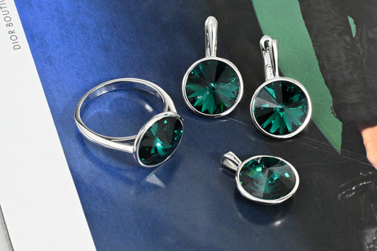 Green Set (Earrigns,Ring,Pendant)