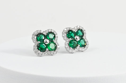 Stud Earrings Green