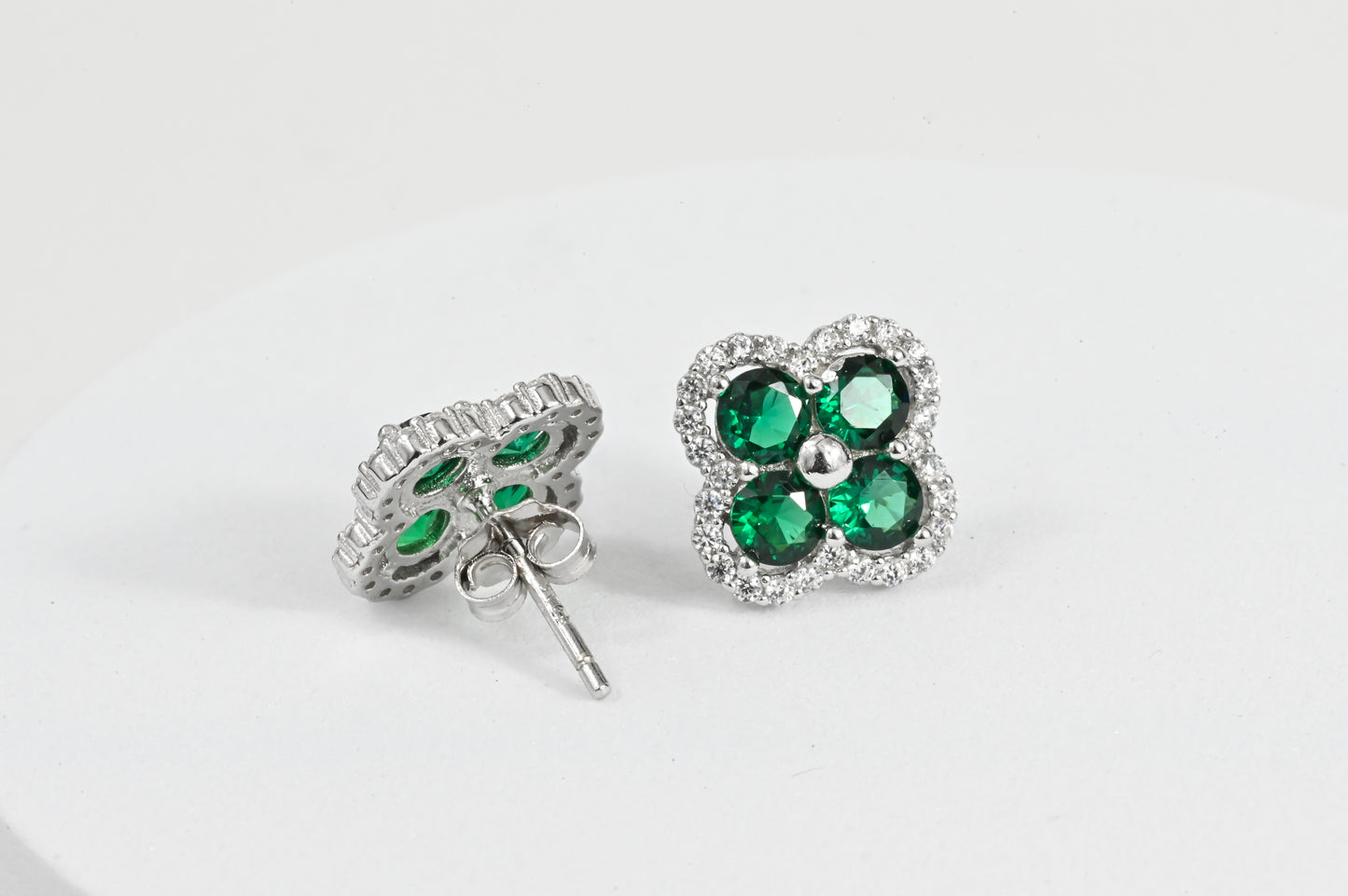 Stud Earrings Green