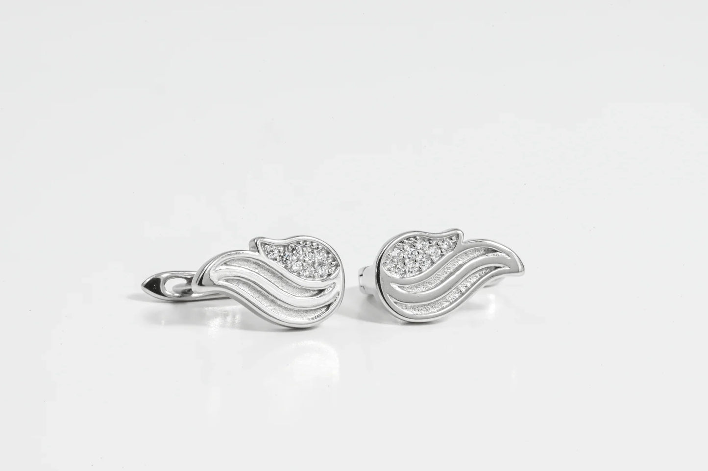 Silver Kids Earrings Angel English lock