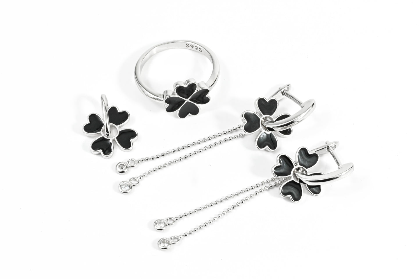 Set Flowers (Earrings,Ring,Pendant)