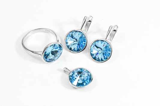 Set Blue (Earrings,Ring,Pendant)