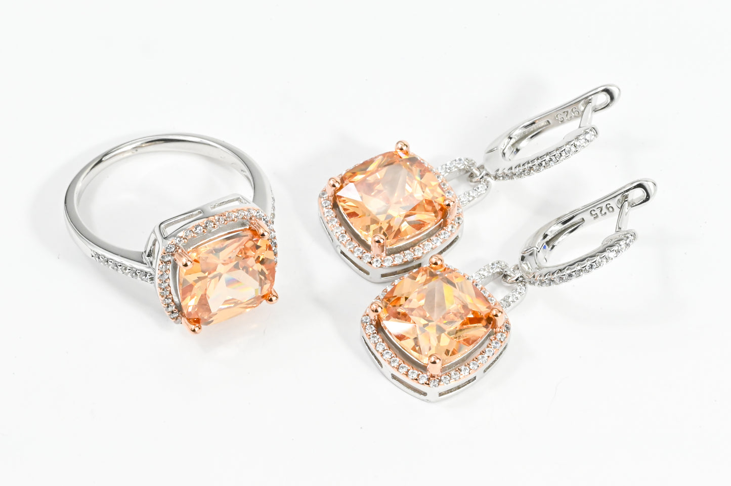 Set Orange Zirconia stones