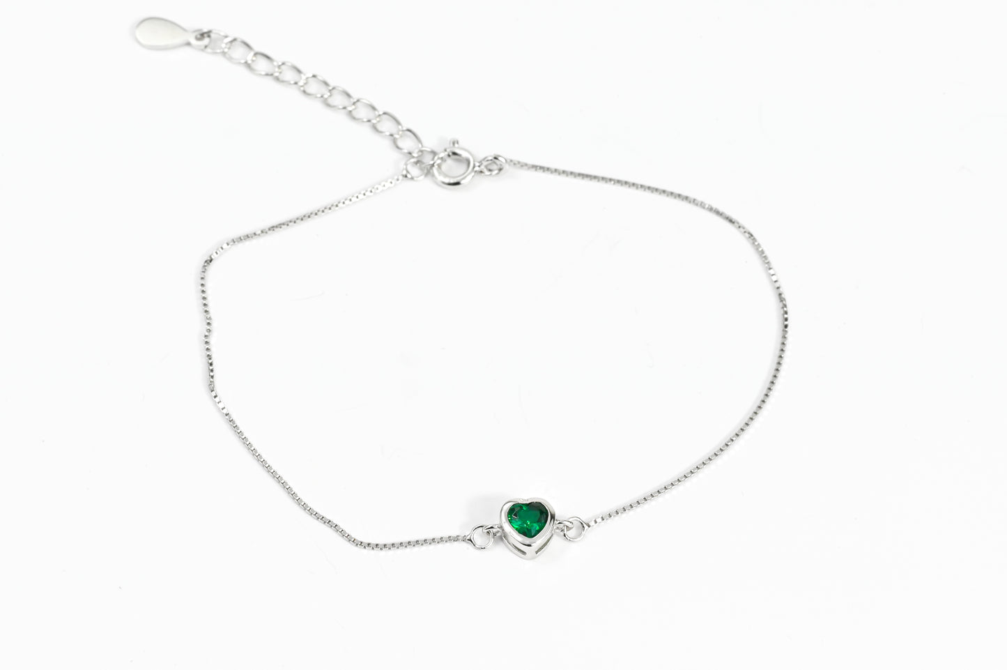 Bracelet Green Heart