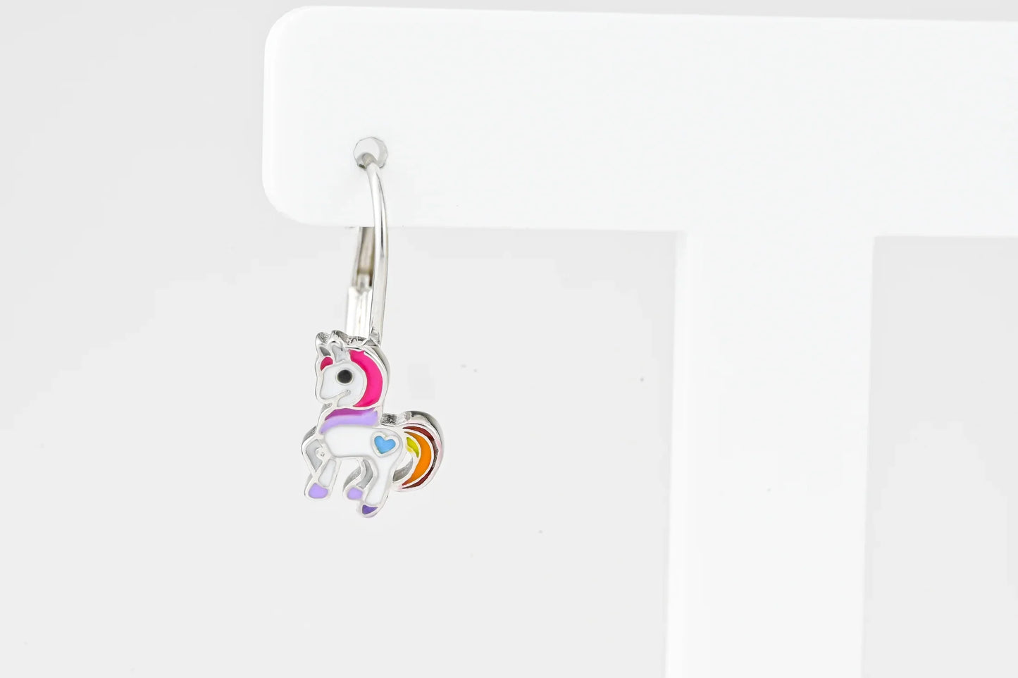Kids Silver Earrings Unicorn