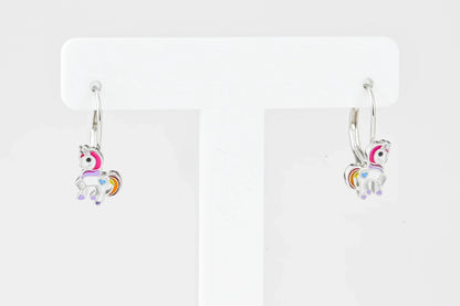 Kids Silver Earrings Unicorn