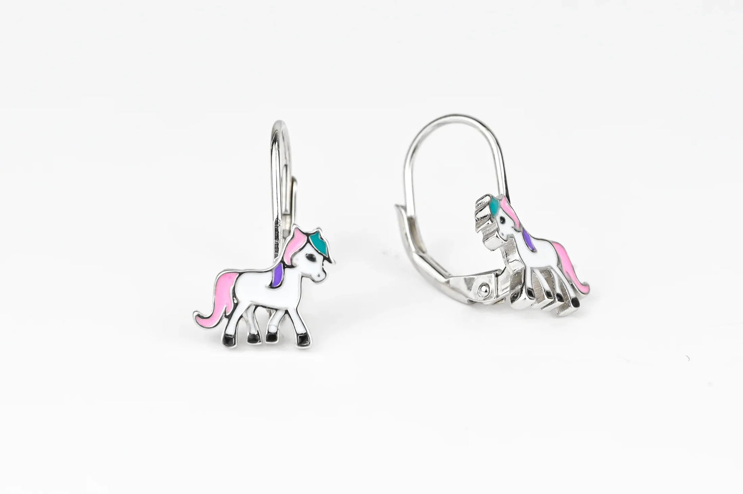 Kids Silver Earrings Unicorn