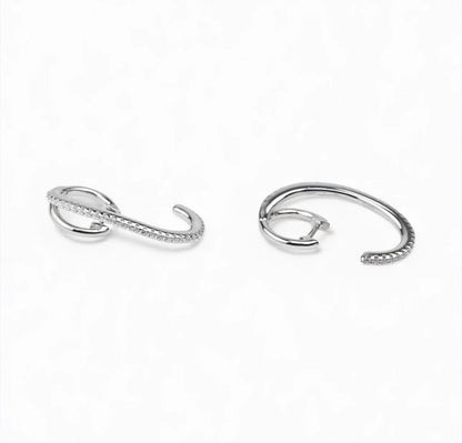 Silver Earrings Cuff