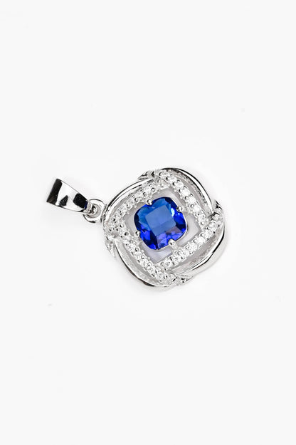 Silver Set Blue Stones